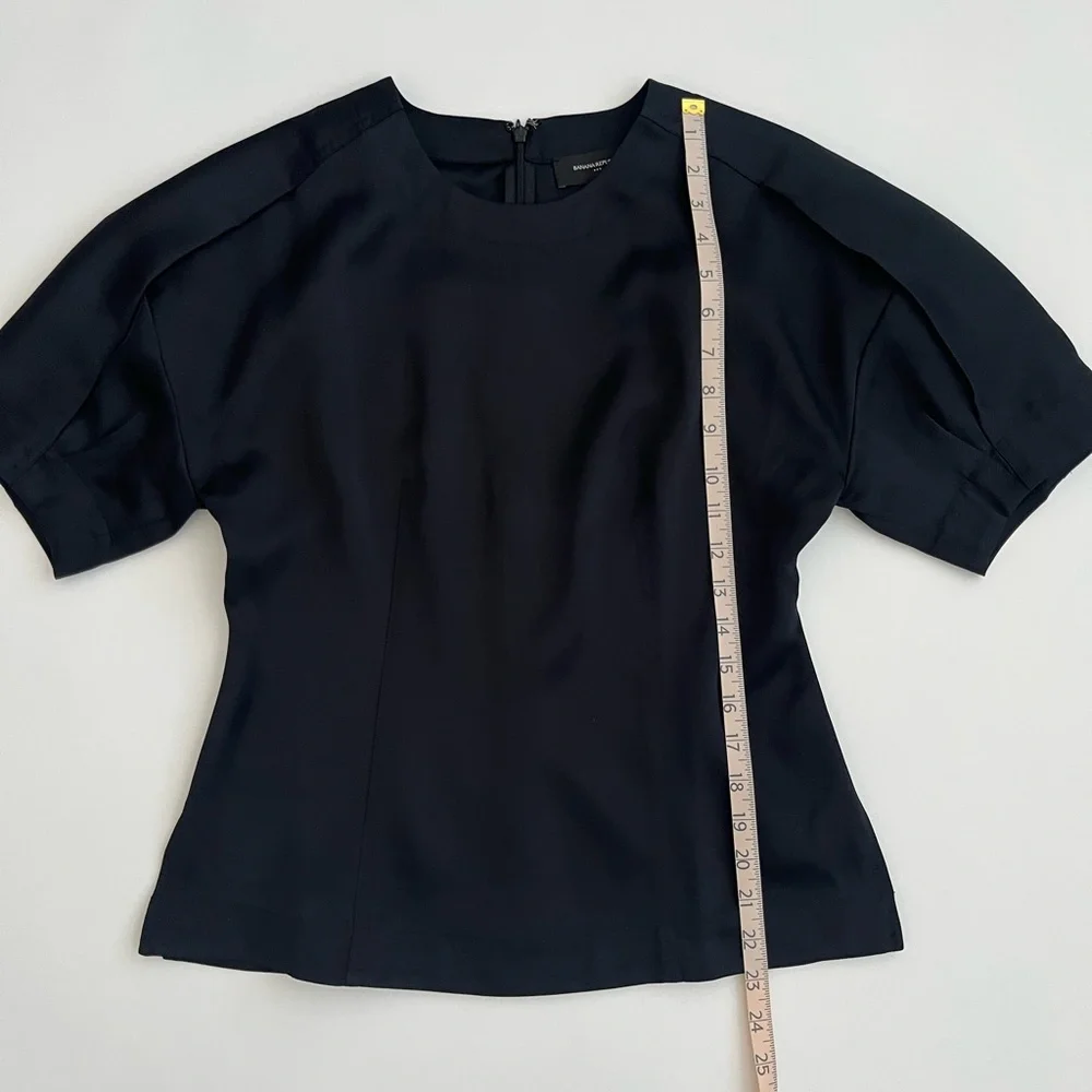 NWT Banana Republic Factory Women’s Puff Sleeve Black Blouse